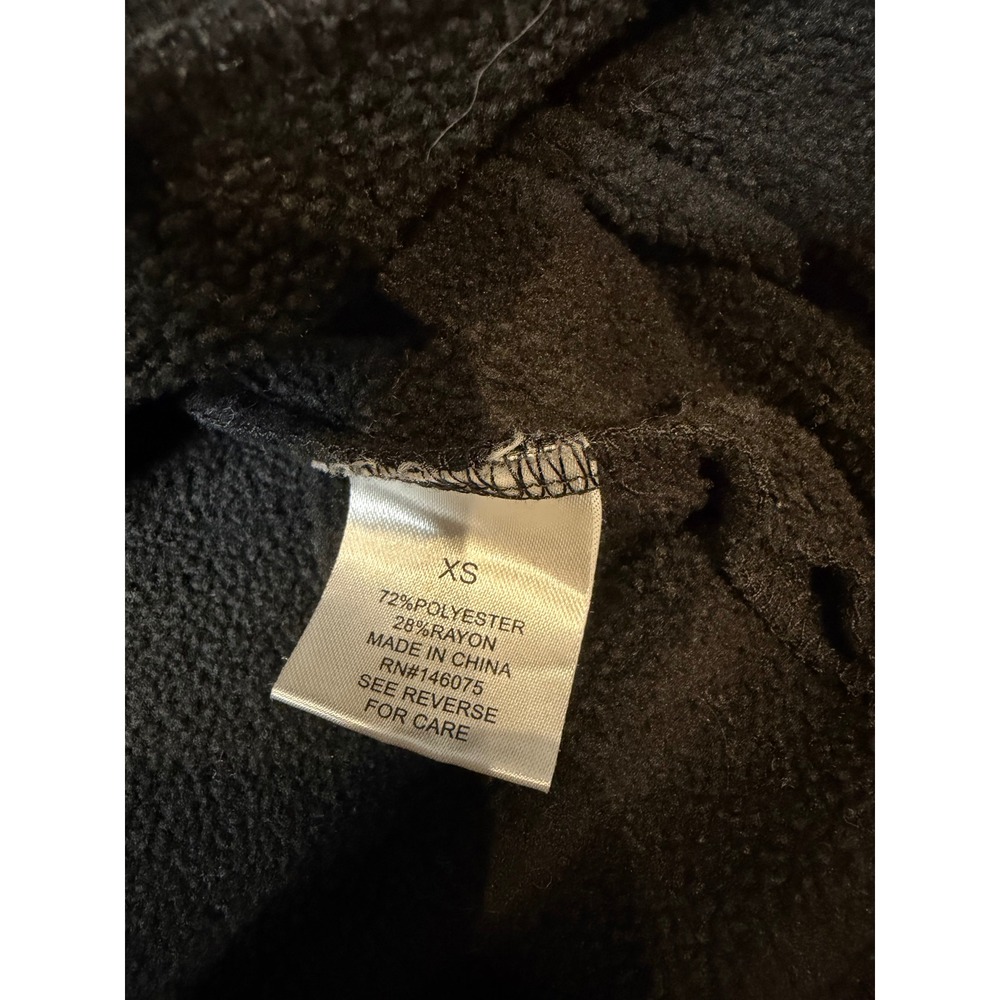 Sweet Romeo Flawed Black Fleece Lined Hooded Sweatshirt XS Pullover Hoodie‎ - Picture 4 of 8